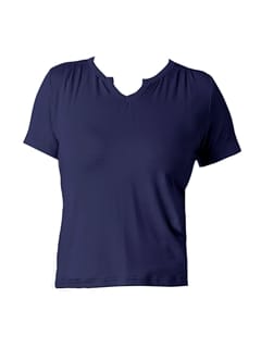 Petra Basic short sleeve Blue - du Milde bluse